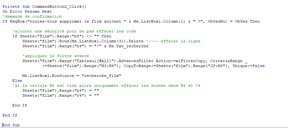 Gestionnaire de location sur Excel