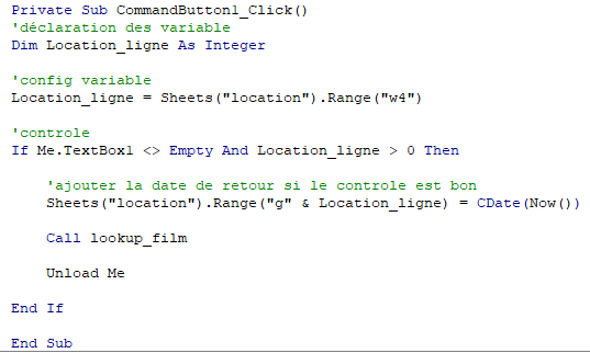 Gestionnaire de location sur excel 