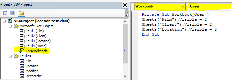 Gestionnaire de location sur excel