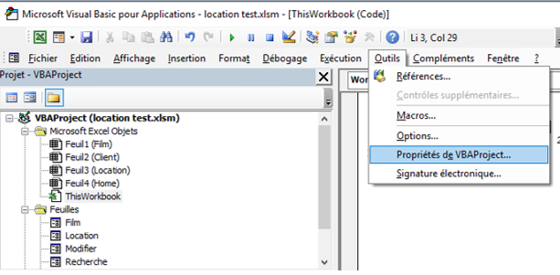 Gestionnaire de location sur excel