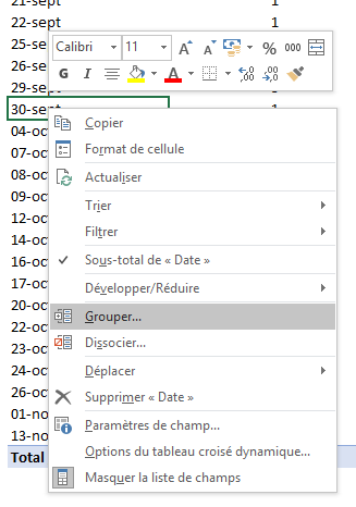 Tableau croisé dynamique