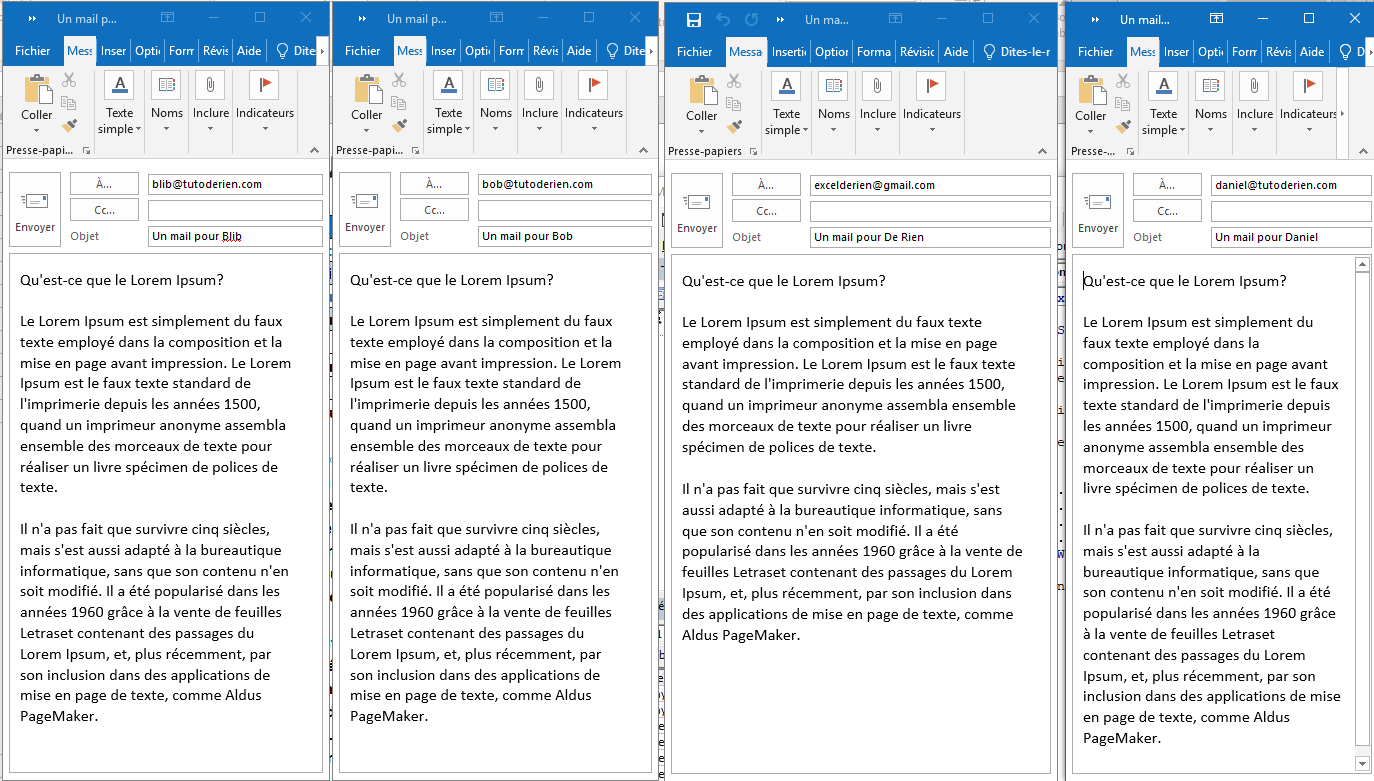 envoyer un mail outlook