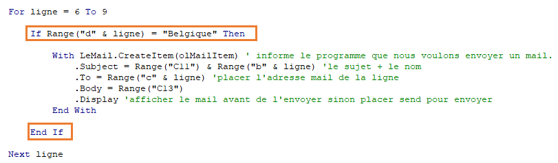 envoyer un mail outlook