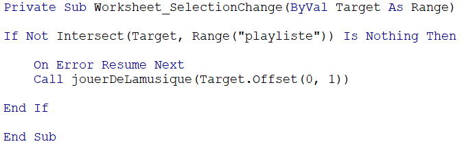 Jouer de la musique sur Excel