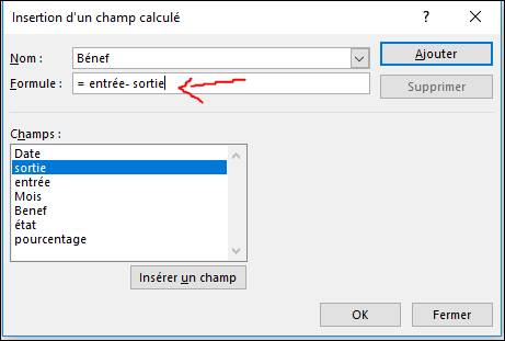 champs calculé