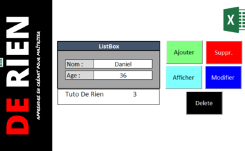Travailler avec des listbox dans Excel listbox dans Excel