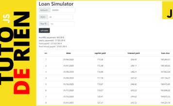 Créer un simulateur de crédit hypothécaire avec javaScript
