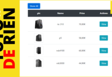 Créer une liste de produit avec javaScript