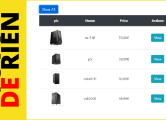 Créer une liste de produit avec javaScript