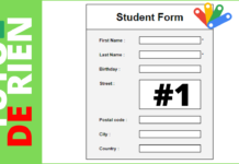Formulaire de saisie dans google Sheets et Apps Script