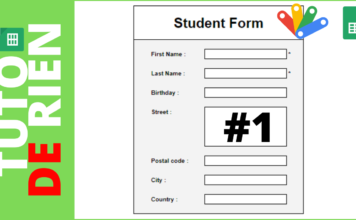 Formulaire de saisie dans google Sheets et Apps Script